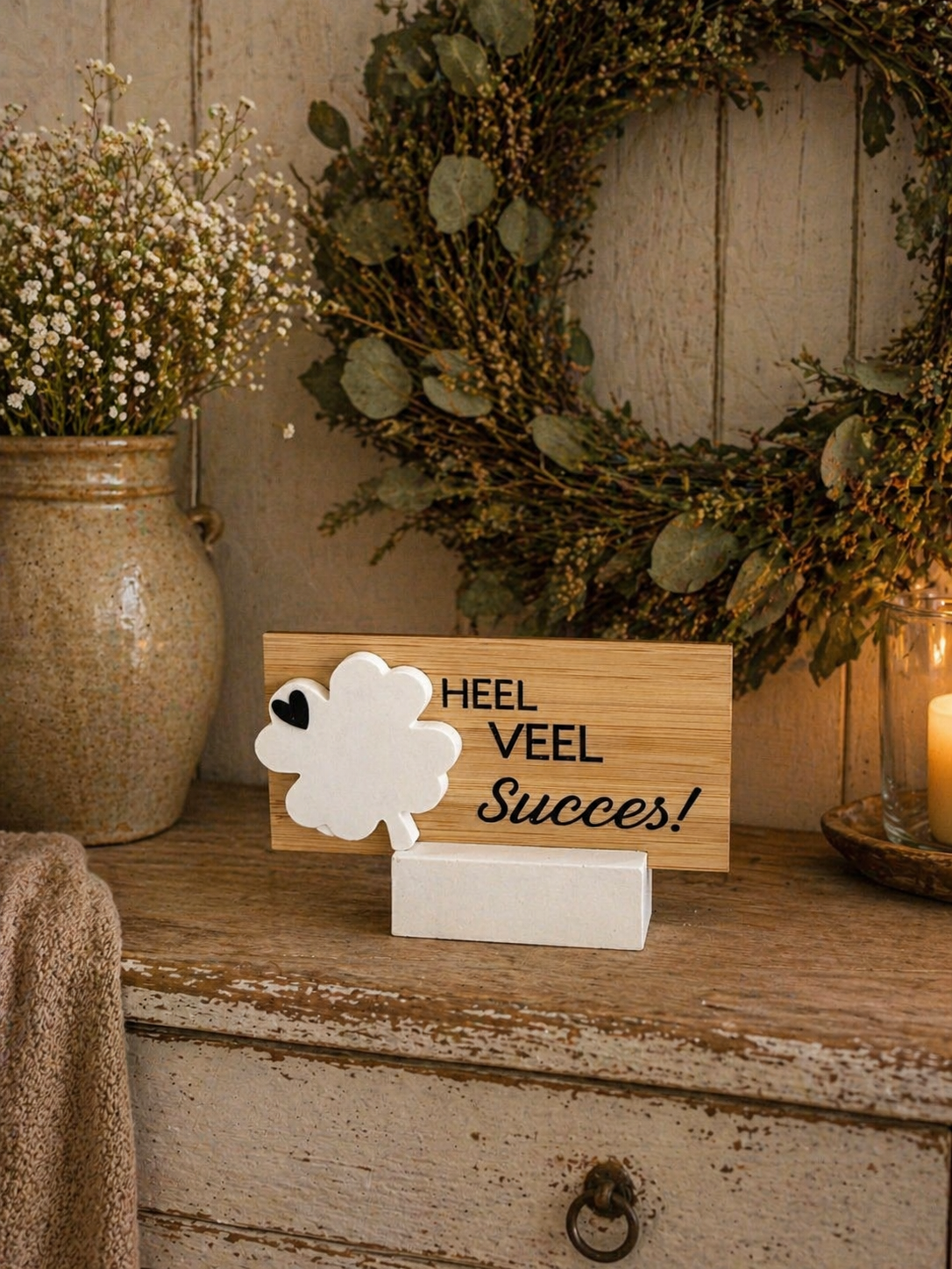 BORDJE "HEEL VEEL SUCCES!".