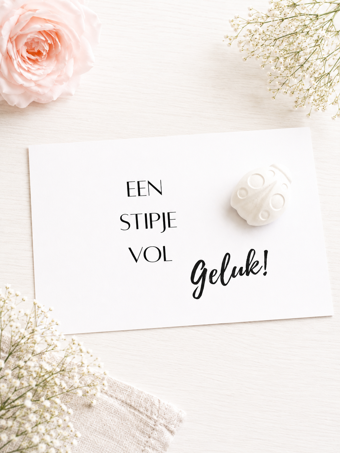 KAART" EEN STIPJE VOL GELUK!".