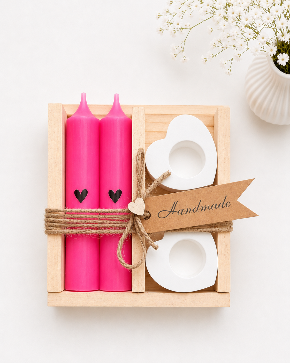 CADEAUSET HART FUCHSIA